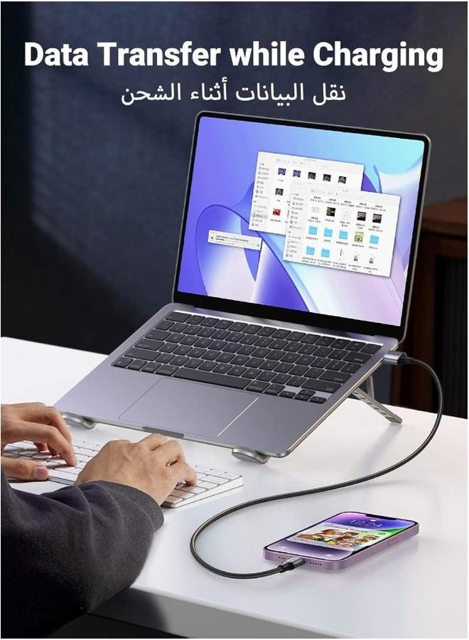 بروماس كابل شحن سريع مضفر معتمد من MFi من PROMASS بطول 2 متر، USB A إلى Lightning، متوافق مع iPhone 14 Pro/14 Pro Max/14/14 Plus/13/12/11/X/8/7 - Image 4