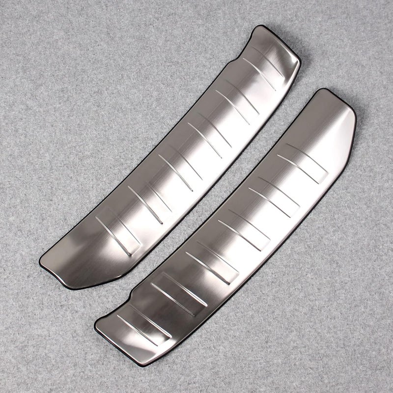 Beautost Rear Inside Bumper Sill Plate Guard Cover Trims for Nissan Kicks 2021-2024 - Silver - Image 2