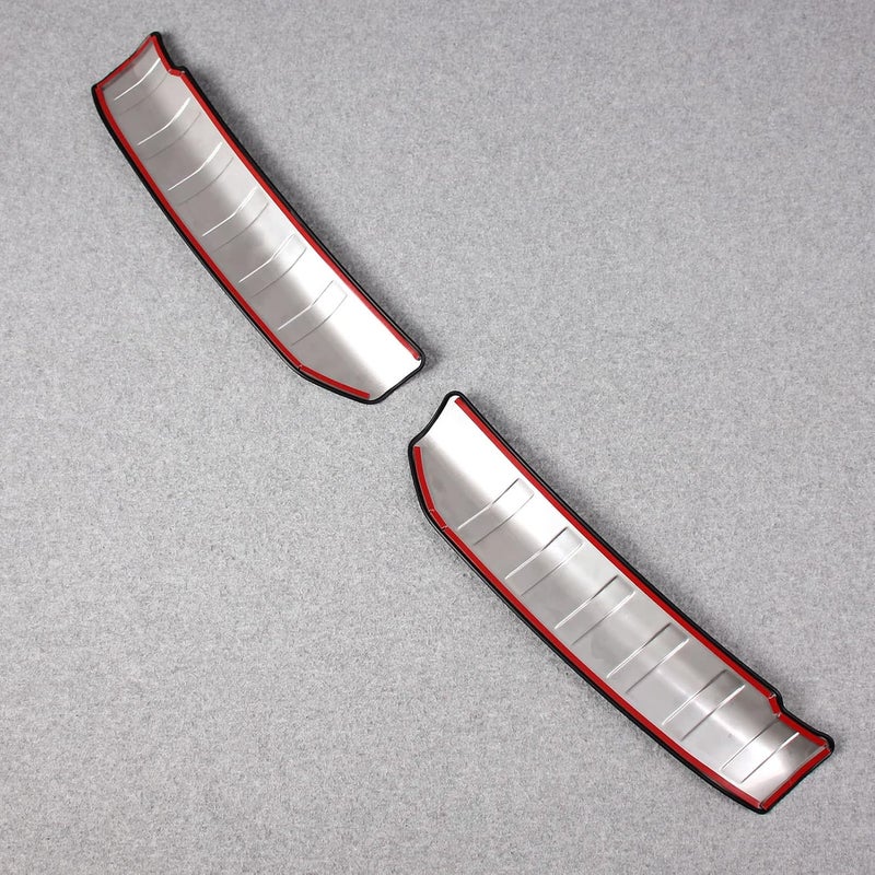 Beautost Rear Inside Bumper Sill Plate Guard Cover Trims for Nissan Kicks 2021-2024 - Silver - Image 5