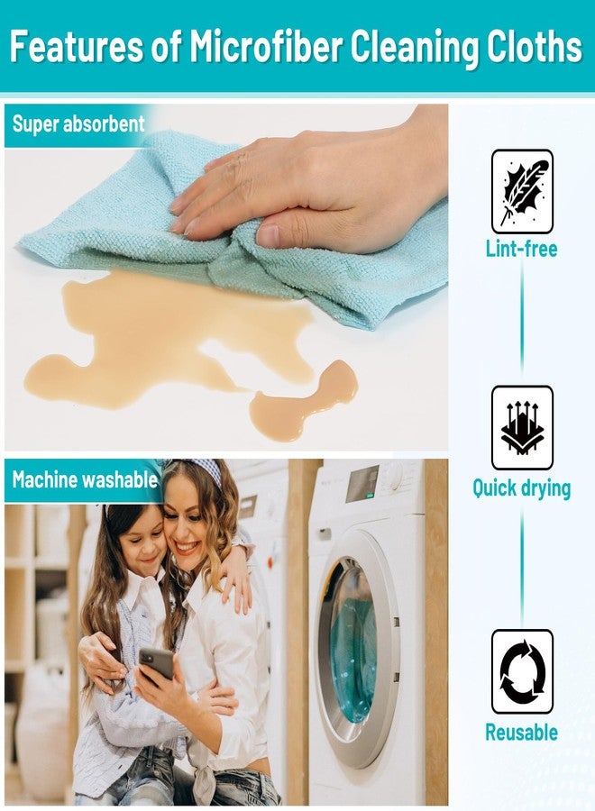 LifeisLuck 85 Pack Tear Away Microfiber Towels Roll, 10" x 10" Value Pack Reusable Cleaning Towels Absorbent Rags Fast Drying Dishcloths Lint Free Cleaning Wipes for Kitchen House Car - Image 4