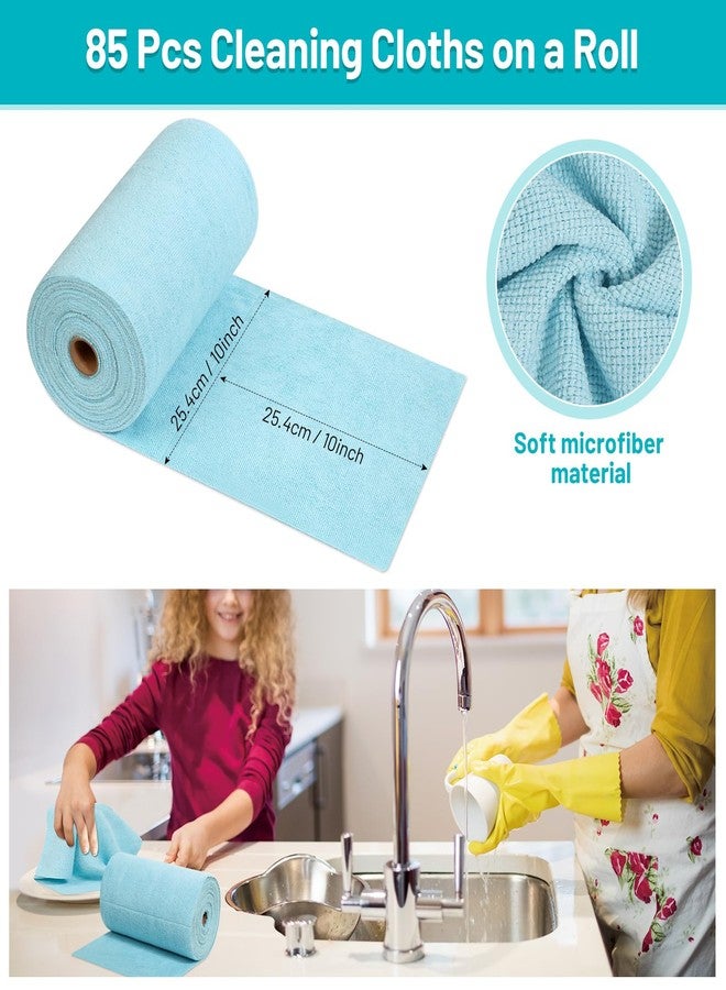 LifeisLuck 85 Pack Tear Away Microfiber Towels Roll, 10" x 10" Value Pack Reusable Cleaning Towels Absorbent Rags Fast Drying Dishcloths Lint Free Cleaning Wipes for Kitchen House Car - Image 2