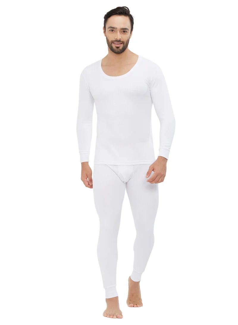 Ampm  MEN'S COTTON BLENDED SOFT INNER FULL BODY THERMAL SET - WHITE for Men | Best Price UAE