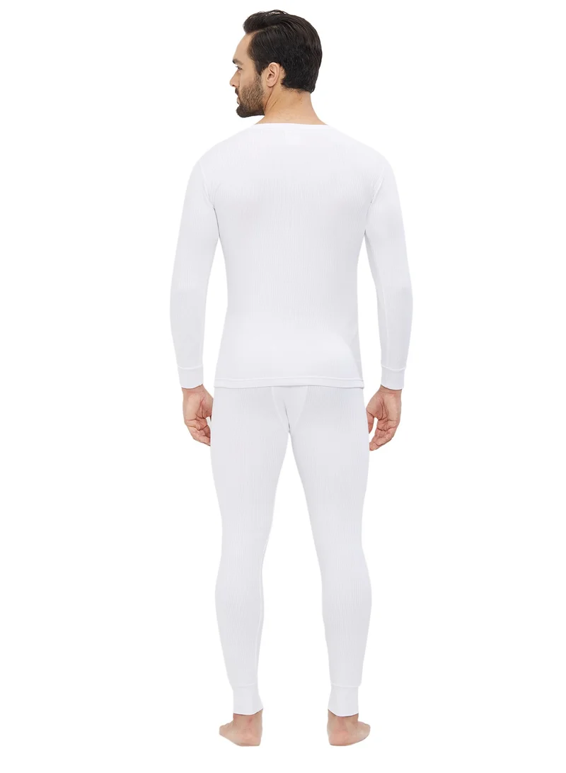 Ampm  MEN'S COTTON BLENDED SOFT INNER FULL BODY THERMAL SET - WHITE for Men | Best Price UAE