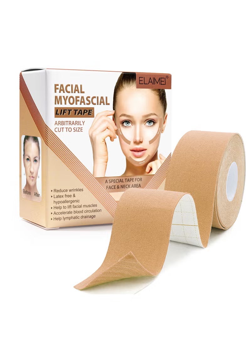 إليمي الوجه رفع الشريط, الوجه Myofascial رفع الشريط, لفات مكافحة التجاعيد الوجه التصحيحات لرفع الوجه, الوجه تنغم الأحزمة, يونيسكس رقبة رفع الشريط لتثبيت وتشديد الجلد - Image 1