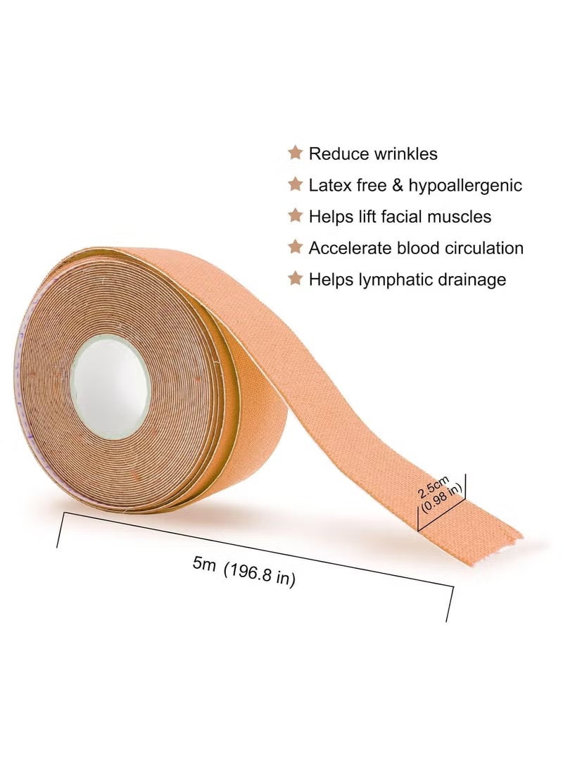 إليمي الوجه رفع الشريط, الوجه Myofascial رفع الشريط, لفات مكافحة التجاعيد الوجه التصحيحات لرفع الوجه, الوجه تنغم الأحزمة, يونيسكس رقبة رفع الشريط لتثبيت وتشديد الجلد - Image 4