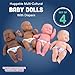 Constructive Playthings 10 Inch Huggable MultiCultural Baby Dolls MultiEthnic Social Emotional Learning Toys for Kids Set of 4 - Image 4