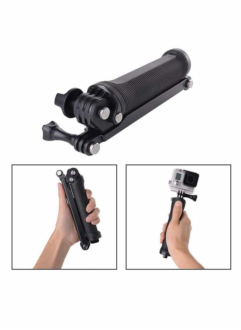 Y&D - 3-Way Monopod Grip Arm,Foldable Pole Ajustable Selfie Stick compatible with GoPro Hero 9/8/7/6/5, SJCAM SJ6, SJ7, SJ5000, Yi and All Action Cameras - Image 1
