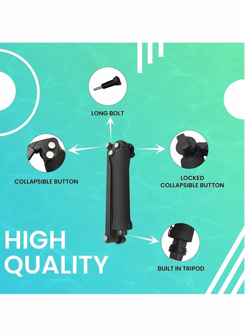 Y&D - 3-Way Monopod Grip Arm,Foldable Pole Ajustable Selfie Stick compatible with GoPro Hero 9/8/7/6/5, SJCAM SJ6, SJ7, SJ5000, Yi and All Action Cameras - Image 1