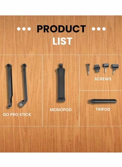 Y&D 3-Way Monopod Grip Arm,Foldable Pole Ajustable Selfie Stick compatible with GoPro Hero 9/8/7/6/5, SJCAM SJ6, SJ7, SJ5000, Yi and All Action Cameras  - Image 2