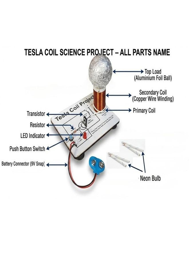 ESPtronics مجموعة أدوات تعليمية STEM لمشروع ملف تسلا العلمي من ESPtronics - نموذج عملي للحث الكهرومغناطيسي لطلاب الصف الثاني عشر والأطفال - Image 5