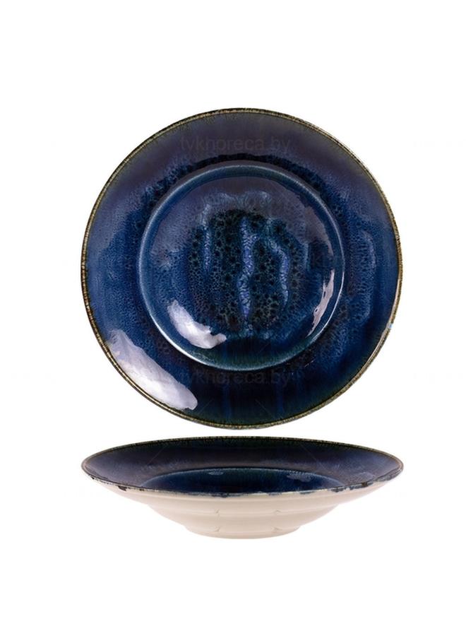 Kutahya Ocean Dishwasher Safe Porcelain Round Deep Pasta Plate Blue and White 27cm RS27SPT850A02 - Image 2