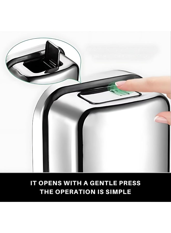 AKC L Stainless Steel Wall Mounted Soap Dispenser – 304 Grade Commercial Manual Liquid Hand Sanitizer Dispenser for Bathroom, Kitchen, Office – Rust-Resistant, Easy Refill - Image 4