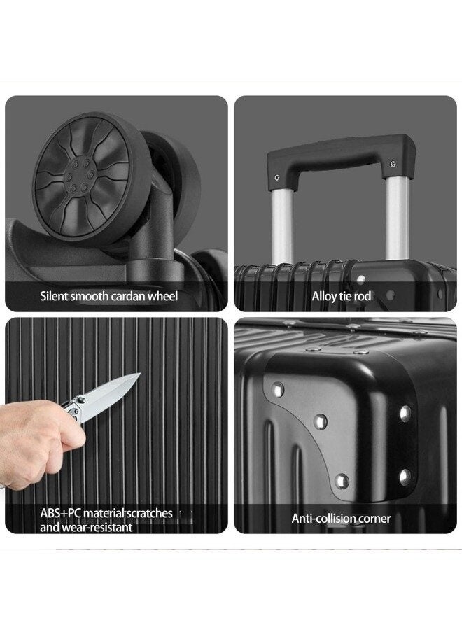 Favarey 28" Luggage Suitcases with Universal Wheels PC+ABS Durable Hardshell Luggage Black - Image 2