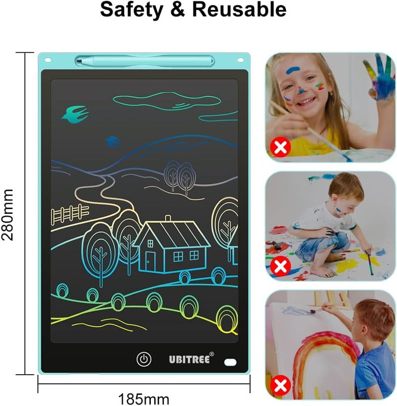 Ubitree 12 Inch LCD Writing Tablet for Kids - Colorful Erasable Doodle Board - Image 2
