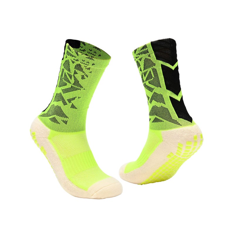 10 Pairs Cushioned Mid-Calf Soccer Socks, Moisture-Wicking Breathable Non-Slip Grip Multipack Sports Socks