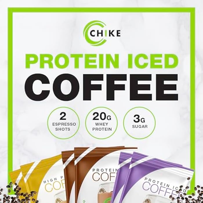 Chike High Protein Iced Coffee Naturally Sweetened Sampler Pack, 20 G Protein, 2 Shots Espresso, Non-GMO, Keto Friendly and Gluten Free, 6 Single Serve Packets - Image 3