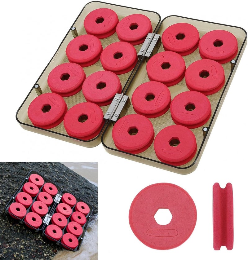 OriGlam 16pcs Fishing Foam Spools & Board - Fishing Line Organizer Accessories - Image 3