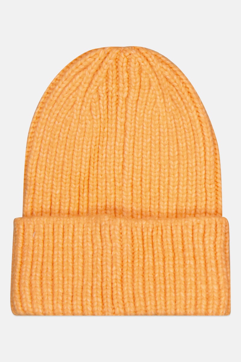 Reserved Women Solid Knitted Beanie, Orange - Image 2