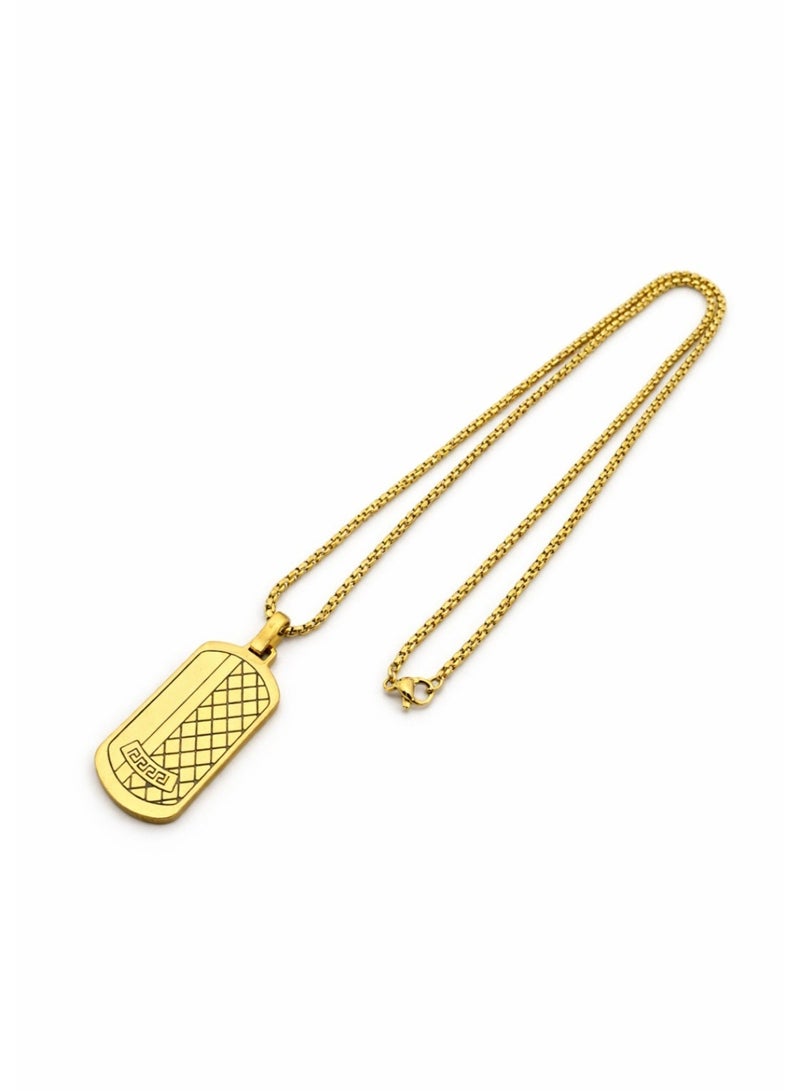 Men Stainless Steel Chain Necklace with Pendant, 60 cm - Image 2