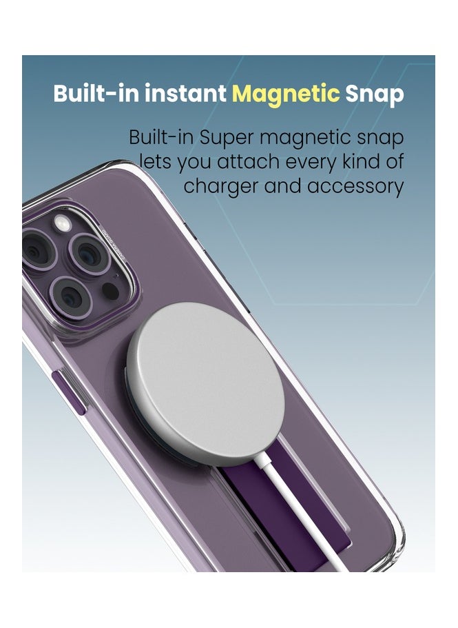 Moxedo Moxedo Magnetic Protective Case Scratch Resistant Drop Protection Magsafe Technology Compatible for iPhone 14 Pro 6.1 inch - Purple  - Image 2