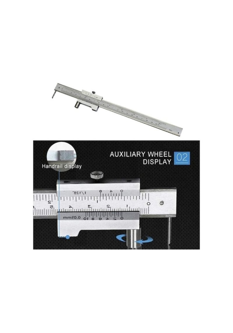 Parallel Scribing Caliper 0-200mm Stainless Steel Scribing Vernier Caliper Silver - Image 5