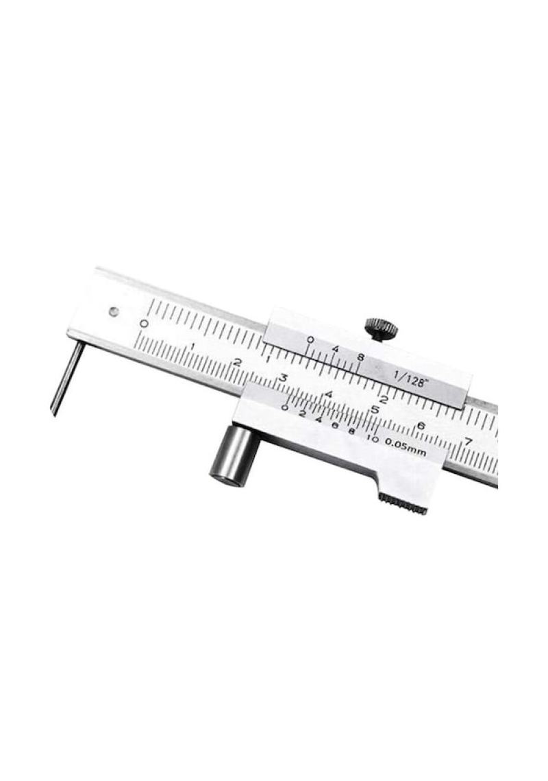 Parallel Scribing Caliper 0-200mm Stainless Steel Scribing Vernier Caliper Silver - Image 2