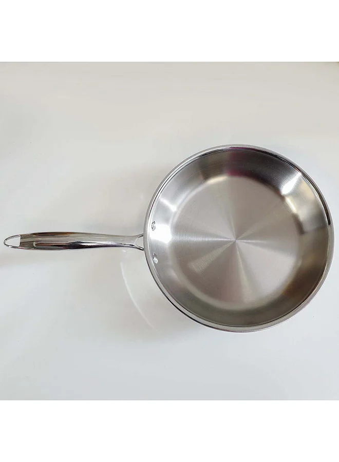 دانوب هوم Celina Stainless Steel Frypan 2.5Mm Stainless Steel Non-Sticky Frying Pan For Kitchen W24Xh5Cm - Silver