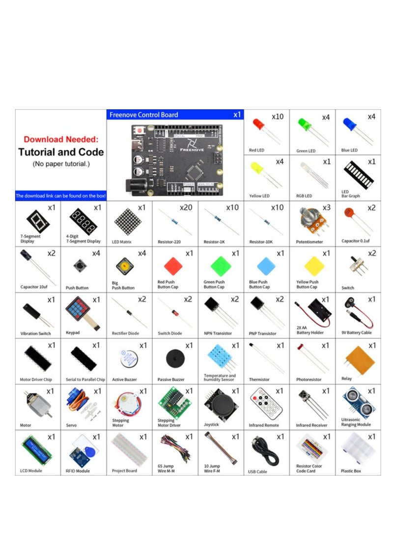 Freenove RFID Starter Kit V2.0 with Board V4 (Compatible with Arduino IDE) 267-Page Detailed Tutorial 198 Items 49 Projects