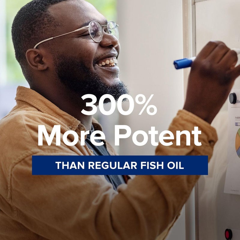 GNC مكمل زيت السمك أوميغا 3 من جي إن سي بقوة ثلاثية 1000 ملغ EPA و DHA يدعم صحة القلب والدماغ والجلد والعين والمفاصل 30 كبسولة لينة - Image 3