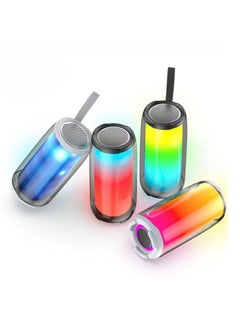 ريتش لايف مكبر صوت بلوتوث RGB دائري ملون – عرض LED مذهل وتجربة صوت 360 درجة 