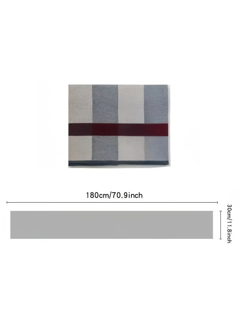 Shark - Men's Scarf Made of cotton and Wool Blend, Thick Elastic Keffiyeh Resistant to Wind and Cold, Keffiyeh with a Square Geometric Design, suitable for Formal Jackets and Coats, an Ideal Gift for the Fall and Winter Season, 180*30 cm - Image 1