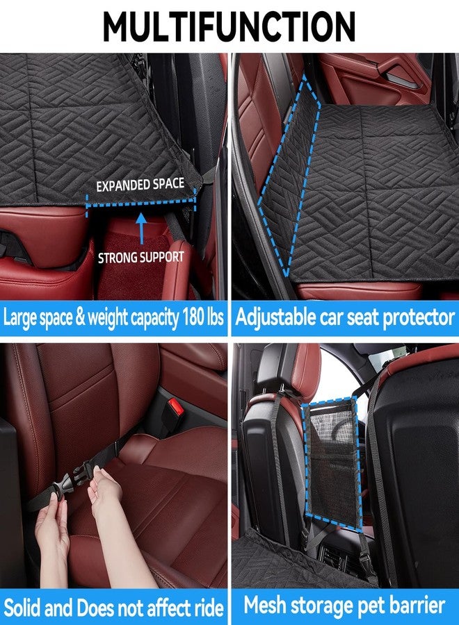 إيب موسع المقعد الخلفي للكلاب من ABE، وبطانة صندوق السيارة للسيارات الرياضية متعددة الاستخدامات، وغطاء مقعد السيارة الخلفي للكلاب ذو القاعدة الصلبة، وأرجوحة الكلاب للسيارة، وسرير الكلاب للسيارات الرياضية متعددة الاستخدامات/السيارات (أسود) - Image 4