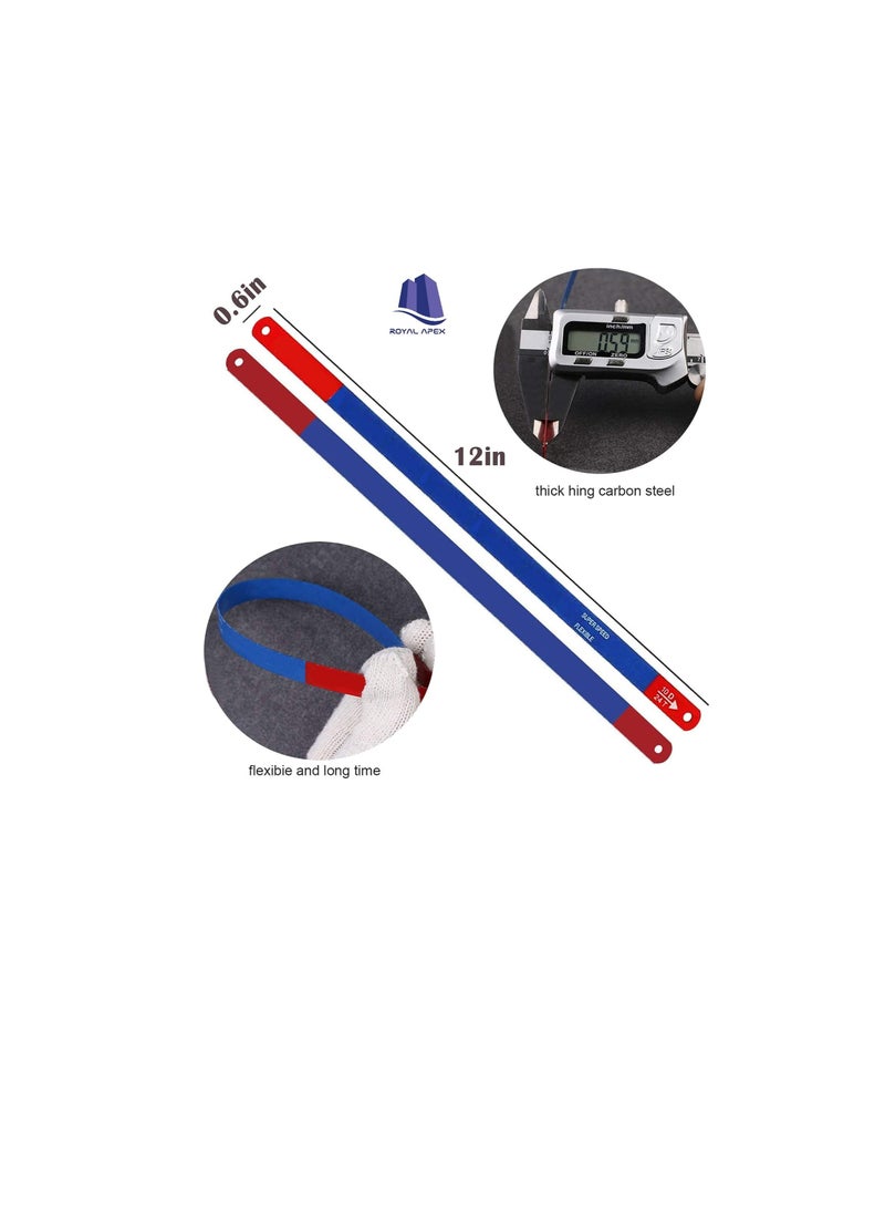10 Pcs Hacksaw Replacement Blades Metal Cutting Hacksaw Blades with 24 Teeth Per Inch  - Image 2