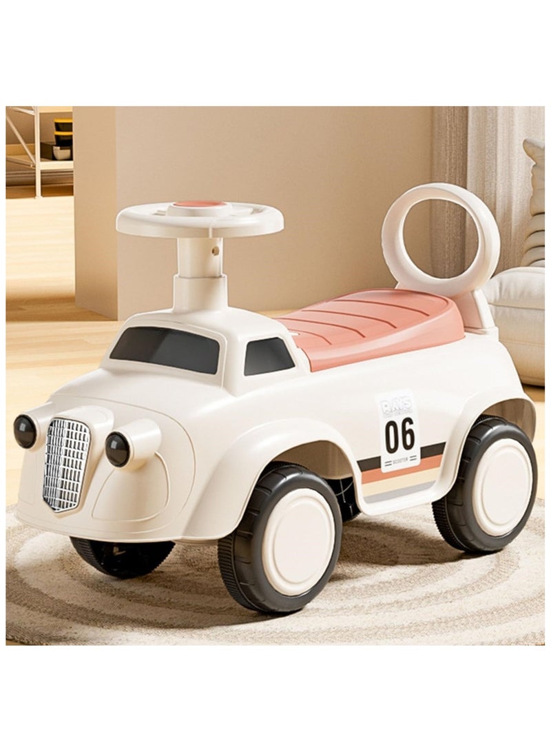 سوفام ركوب دراجة توازن الأطفال، ركوب ركوب السيارات للأطفال، ركوب دراجة الأطفال الصغار ركوب الأطفال مع سلة الموسيقى والإضاءة والتخزين، السلامة ضد الإنقلاب، لمدة 0-36 شهرًا (البني) - Image 1