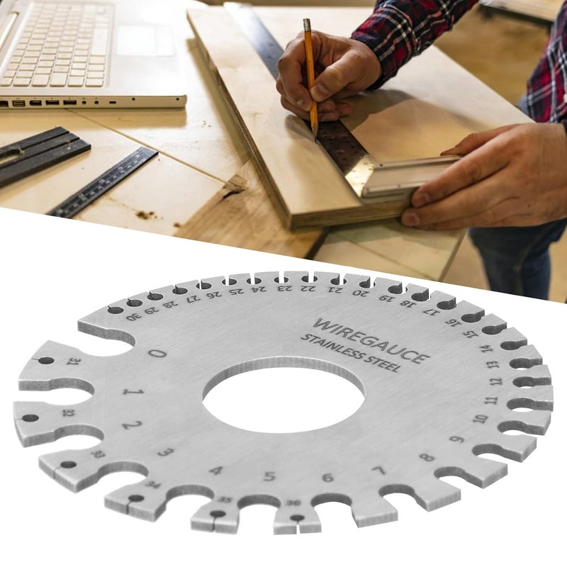 Steel Diameter Ruler Gauge Pocket Size Lightweight for Woodworking Workshop - Image 5