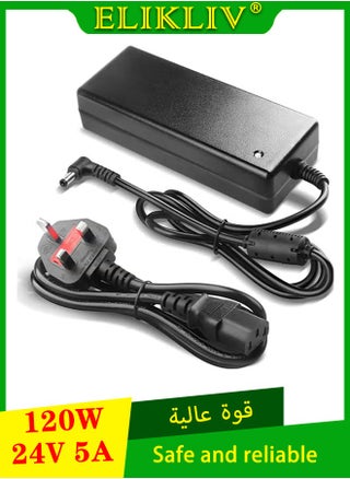 24V 5A Power Supply UK, ELIKLIV AC to DC 24V5A 120W Adapter Charger AC 100V - 240V Transformer 5.5mm x 2.5mm Output Jack for LED Strip Light, Water purifier, Pump motor, pure water machine - pzsku/ZEBBB92F7D44B727A1B12Z/45/_/1734599884/a398e880-5e09-4db1-8421-164fd14dd4a3
