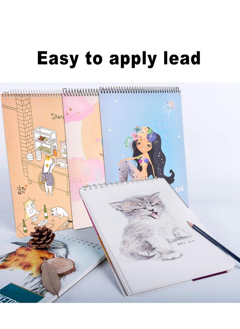 Excefore Sketch Book, 8”X11.5” 100 Pages(110gsm), Spiral Bound Artist Sketch Pad, Durable Acid Free Drawing Paper for Drawing, Painting, Sketching or Doodling, Purple Cover, White Paper  - Image 5