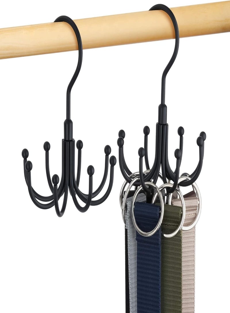 BeltEase - Swivel Hook Set for Closet Organization, Accessory Storage Rack, Hanging Belt, Tie, Scarf, and Bag Holder  - Image 1