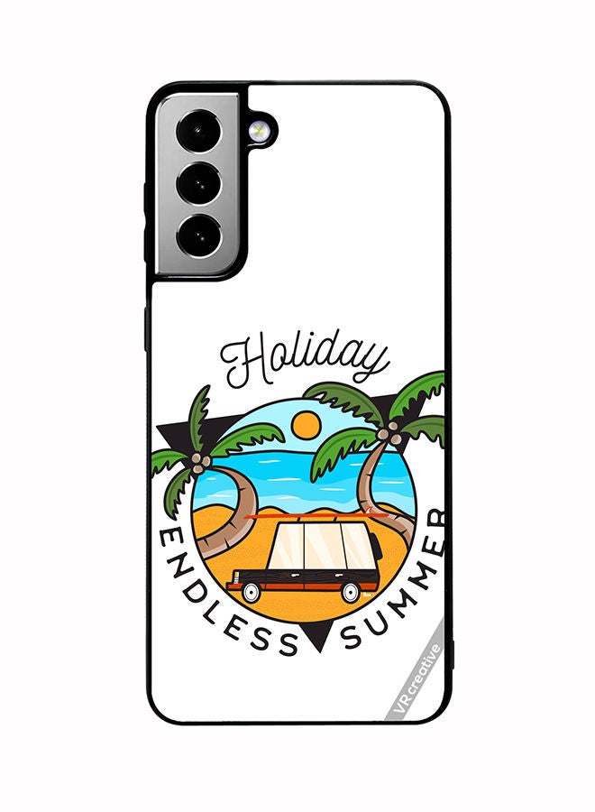 VR CREATIVE Protective Case Cover For Samsung Galaxy S21 FE 5G Endless Summer Design Multicolour - Image 1