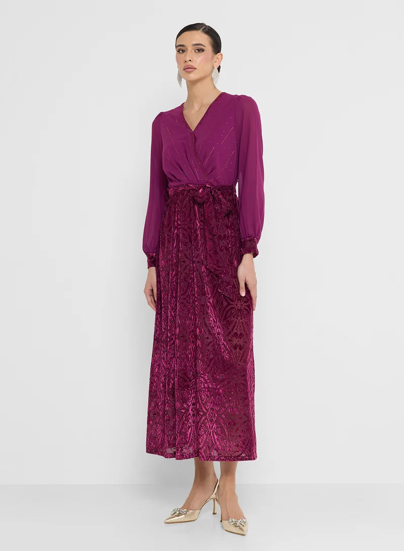خزانة Puff Sleeved A-line Dress