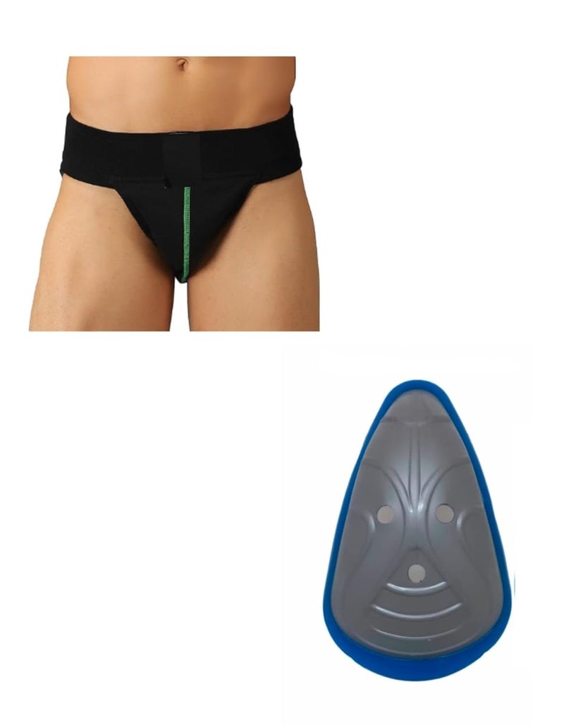 CRAZX Combo of Men's Supporter and L-Guard (Youth) for Cricket, Running and Other Sport, L-Guard and Men's Supporter for Sports and Training | Sports & Athletic Groin Protection (S) - Image 1