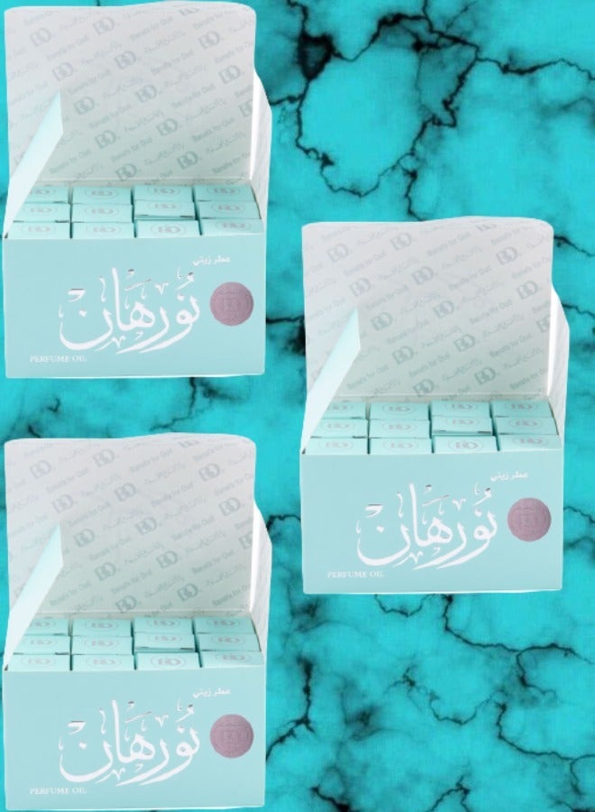 Banafa 36 Pieces Nurhan Green Perfume Oil 3 ml - Image 1