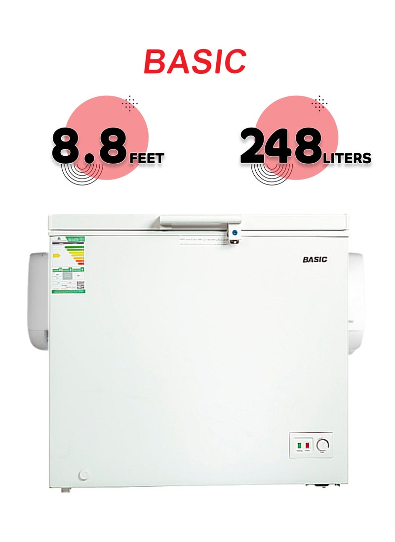 BASIC Chest Freezer - 8.8 Feet - 248 Liters - White - BCF-H250LDW  - Image 1