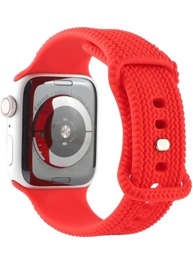 NIBEMINENT Replacement Watchband For Apple Watch Series 7/6/5/4/3/2/1 SE 42/44/45mm Red - Image 4
