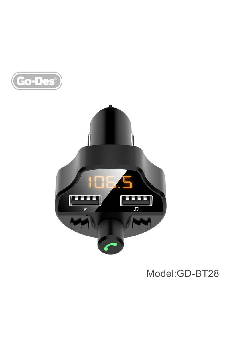 جو-ديز جهاز إرسال FM للسيارة بتقنية بلوتوث من ، شاحن سريع، 5 فولت، 2.4 أمبير، مجموعة أدوات سيارة بلوتوث بدون استخدام اليدين، محول مشغل MP3 للسيارة - Image 5