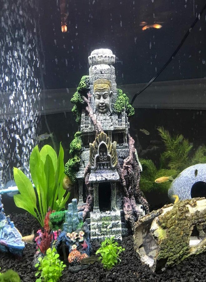 SLOCME Aquarium Angkor Wat Buddha Statue Temple Decorations - Fish Tank Zen Ornament Buddha Decor Bring Good Luck - Image 2