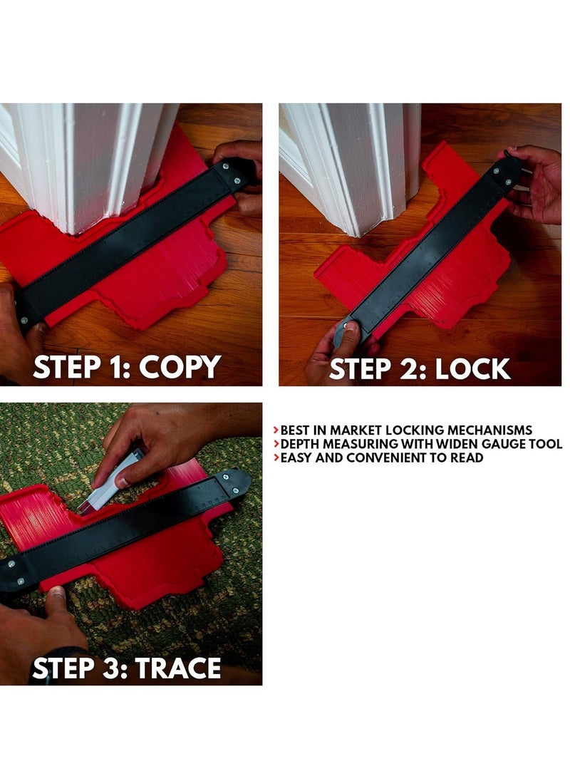 Generic - Contour Gauge Multi-Pack Master Outline Duplicator Tool with Locks - 6 Inch - Image 1