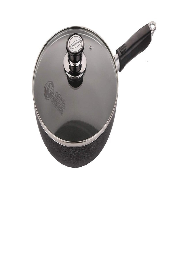 Uniware 11.8 Inch Frying Pan with Tempered Glass Cover, Non-Stick, Dishwasher Safe - Image 1