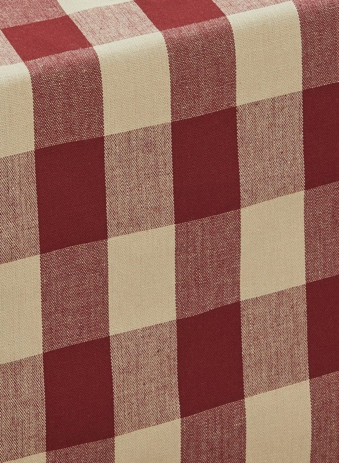 Park Designs Buffalo Check Backed Garnet Table Runner 13" x 54" - Image 3
