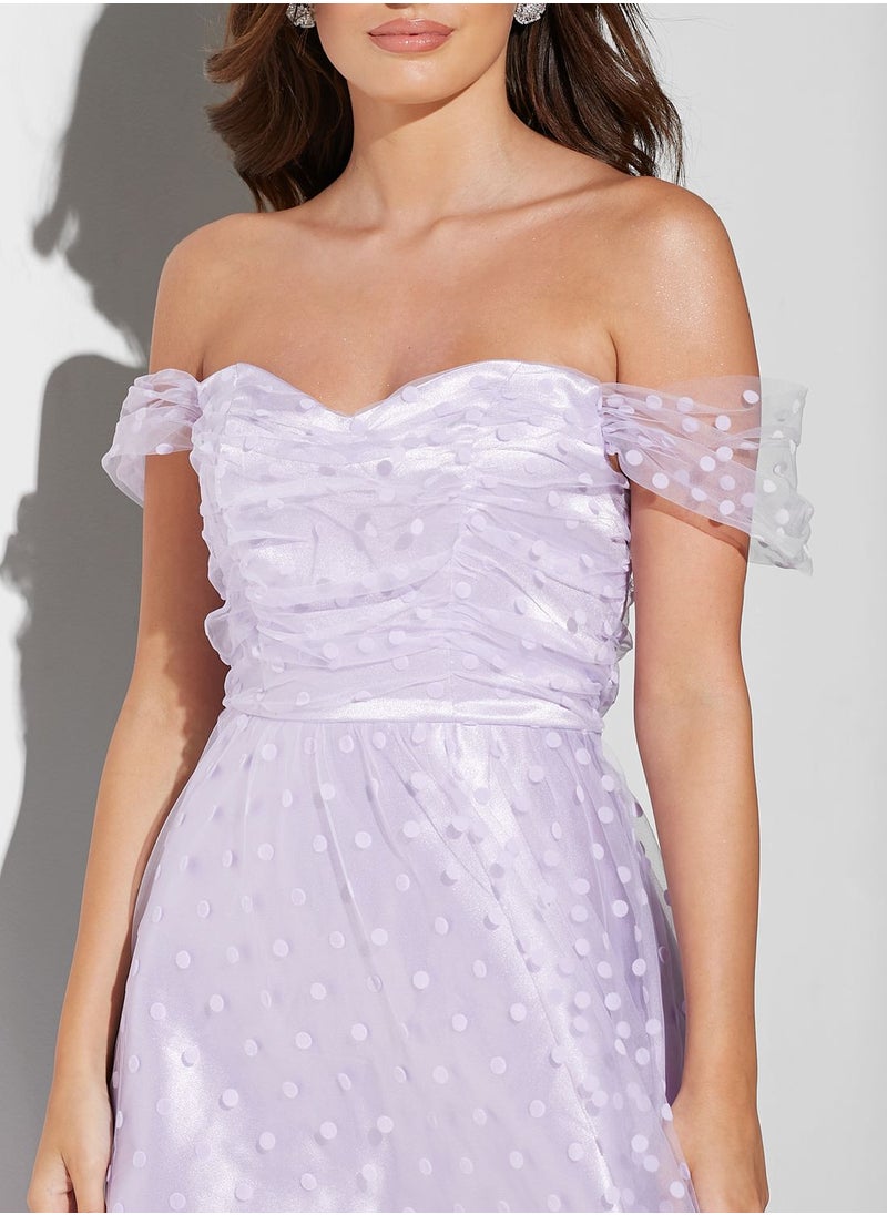 Dolly & Delicious - Bardot High Low Dress - Image 1